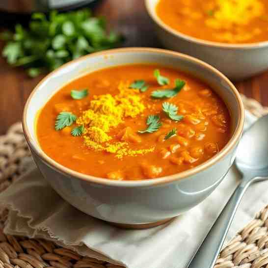 Easy Red Lentil Soup with Turmeric Tonight